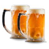 Jogo 2 Caneca De Chopp Vidro Copo Cerveja Churrasco Barato