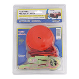Jogo 2 Fita Cinta C/ Catraca Prender Amarrar Carga 5cm X 6mt
