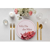 Jogo 20 Capas Sousplat Dia Das Mães Tecido 35cm X 35cm Dia Das Mães-sp08