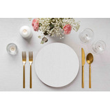 Jogo 20 Capas Sousplat Suplat Cor Lisa Tecido 35cm X 35cm Cor Branco Branco