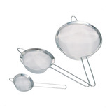 Jogo 3 Peneiras Aço Inox Luxo Utensílios De Cozinha Kit