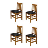 Jogo 4 Cadeiras De Madeira Maciça