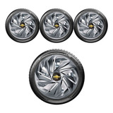 Jogo 4 Calotas Aro 13 Nitro Black Gm Celta Corsa Classic