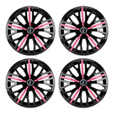 Jogo 4 Calotas Esportiva Aro 14 Preta Rosa Triton Sport 4513