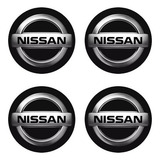 Jogo 4 Emblema Adesivo Calota Resinado 48mm Nissan Sentra