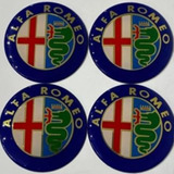 Jogo 4 Emblema Logo Adesivo Roda Alfa Romeo 51mm