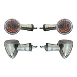 Jogo 4 Setas Cromado T/ Intruder Café Racer Sport Scrambler