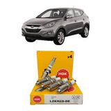 Jogo 4 Velas Ignição Hyundai Ix35 2015 2.0 16v Ngk Lzkr8b-de