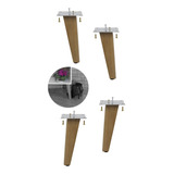 Jogo 4pés Palito Madeira 25cm Poltrona mesa baú criado mudo