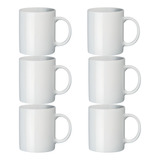 Jogo 6 Caneca Para Sublimação Branca Café Chá Kit Xícaras