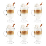 Jogo 6 Canecas Xícaras Taça Café Chocolate Capuccino 110ml