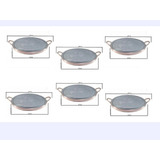 Jogo 6 Chapa 27cm (grelha) Fondue De Carne, Forma De Pizza