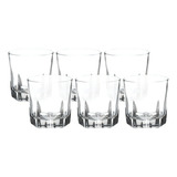 Jogo 6 Copos Baixo Whisky Conhaque Dose Água Jogo De Copo