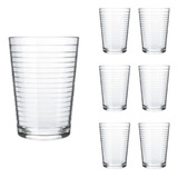 Jogo 6 Copos Chiques 265ml Ginga Drinks Vidro Agua E Suco