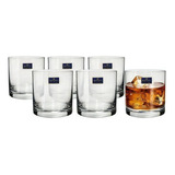 Jogo 6 Copos De Cristal Para Whisky Bohemia 320ml Cor Transp