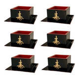 Jogo 6 Copos Sake Saque Massu Grande Ideograma Japonês 150ml