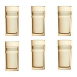 Jogo 6 Copos Vidro Para Água 360ml Âmbar Palace L'hermitage