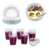 Jogo 6 Pratos Fundo Duralex + 6 Copos Nadir Figueiredo 265ml