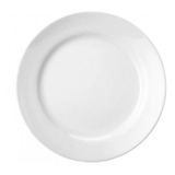 Jogo 6 Pratos Rasos 26cm Branco Porcelana Schmidt Resistente