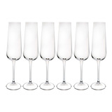 Jogo 6 Taças De Cristal Para Champagne 220ml Ardea Bohemia Cor Não Aplica