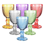 Jogo 6 Tacas Em Vidro Colorido Bardot 60ml L'hermitage