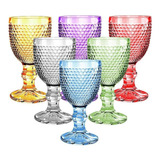 Jogo 6 Tacas Em Vidro Colorido Bardot 60ml L'hermitage
