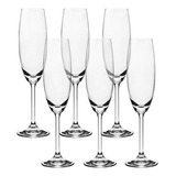 Jogo 6 Taças Para Champagne Cristal Sylvia 220ml Bohemia