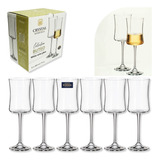 Jogo 6 Taças Vidro Crystal Titânio Bohemia Buteo Vinho 260ml Cor Transparente