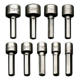 Jogo 9 Bits Soquete Canhão Cachimbo 5 A 13mm P/parafusadeira