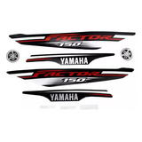 Jogo Adesivo Kit Faixa Yamaha Factor 150 2018 Vermelha/preta