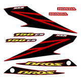 Jogo Adesivos Honda Bros 150 Vermelho