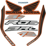 Jogo Adesivos Honda Nxr Bros 160 2019 Esdd Laranja