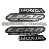 Jogo Adesivos Kit Honda Lead 2012 Cinza Completo