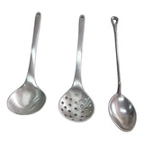 Jogo Alumínio Colher, Concha Escumadeira Utensílios Cozinha