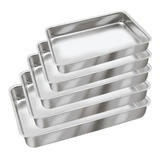 Jogo Assadeira Forma Retangular 5 Peças Aluminio Alta Kit