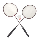 Jogo Badminton Kit 2 Raquetes 1 Peteca Conjunto Esportivo