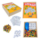 Jogo Bingo De Letras 281 Peças Em Madeira Educar Brincando