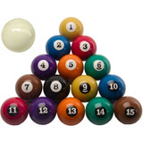 Jogo Bola Bolas Numeradas 54 Mm Bilhar Sinuca + Branca 56 Mm