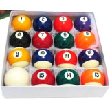 Jogo Bolas Numeradas 52mm Bilhar Sinuca+branca 54mm Snooker