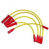 Jogo Cabos Vela Silicone Amarelo 8mm Gol Quadrado Ap 1.6 1.8