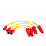 Jogo Cabos Vela Silicone Amarelo 8mm Gol Voyage G5 G4 Fox Polo Golf