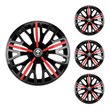 Jogo Calota Aro 14 Triton Sport Black Red Elitte Renault
