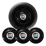 Jogo Calota Centro Roda Aro 13 4x100 Fiat Uno Palio Mobi