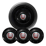 Jogo Calota Centro Roda Aro 14 15 4x100 Fiat Uno Palio Mobi