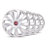 Jogo Calota Fiat Aro 15 Velox Punto Idea Strada Siena Prata