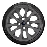 Jogo Calota Fiat Mobi Trekking Grafite Aro 14 Esportiva