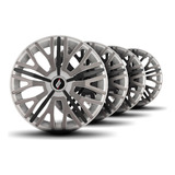 Jogo Calota Triton Sport Aro 14 Silver Graphite Black