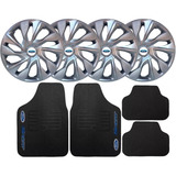 Jogo Calotas Ds4 + Tapete Ford Ka Se 2015 2016 2017 2018