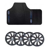 Jogo Calotas Velox + Tapete Ford Ka Se 2015 2016 2017 2018