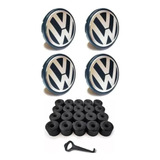 Jogo Calotinha Centro De Roda Vw Fox 20 Capas Parafuso